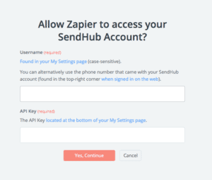 Integrating SendHub with Google Calendar on Zapier