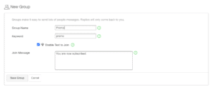 Creating your text-to-join keyword for mass texting